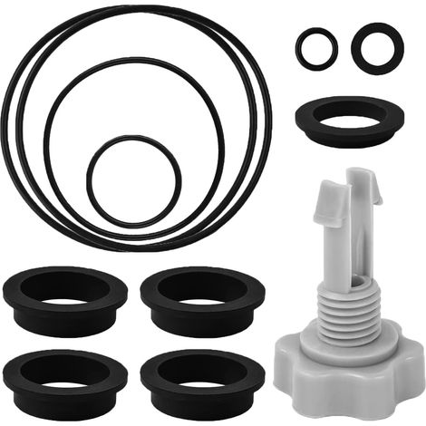 Lot de 12 pièces de rechange pour pompe à filtre à sable, accessoires de piscine, 1 valve de vidange d'air et 11 joints toriques pour système de filtre à sable (1/5)