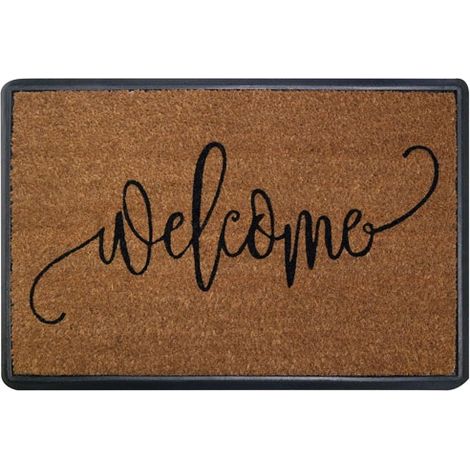Tapis Coco Naturel Borde Saturne Welcome 40x60 Cm - Id Mat - Id Group (1/4)