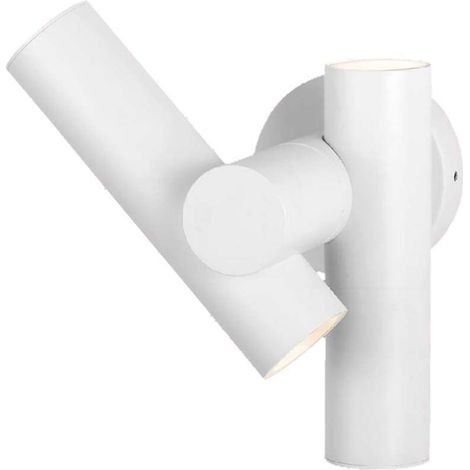 Focos de pared LED V-TAC 26W, doble haz, ajustable 360°, blanco cálido, IP44