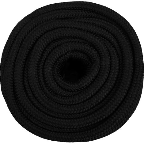 vidaXL Cuerda multiusos 18 mm 100 m Negro Poliéster 3800 kg Carga máx. (1/2)