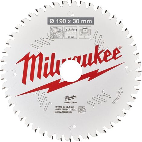 MILWAUKEE - LAMES DE SCIES CIRCULAIRES (CSB P W 190 X 30 X 2,1 X 48ATB) (4932471380) (1/2)