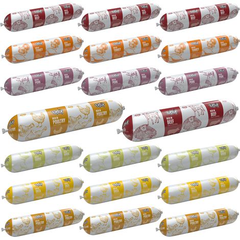 Alimento umido per cani TufTuf, barretta gusto misto, 20x900g, confezione completa. (1/5)
