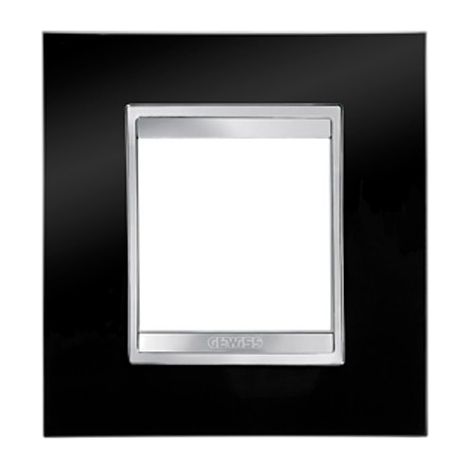 Gewiss GW16222TN Chorus Lux Zierplatte – 1 Pfosten – glänzend schwarz