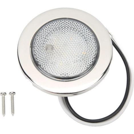 Lotto 3 x LED luce di Soffitto Rotondo 12V IP66 Impermeabile da Incasso per Yacht Barca camper (1/5)