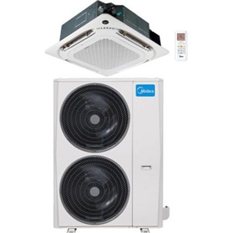 Climatiseur cassette mince Midea 4 voies R32 triphasé 48000 BTU MCD2-48HRFNX(GA) INVERTER Classe A++/A+ (1/4)