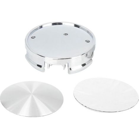 Cache moyeu de roue 4Pcs 62mm 4 Cosses Argenté Voiture Roue Centre Capuchons Moyeu Couverture Capuchonuchons (1/5)