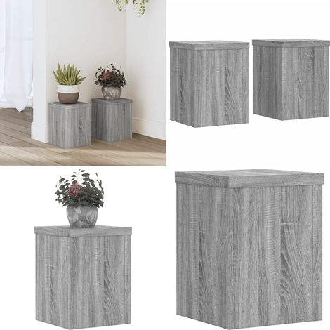 vidaXL Pflanzenständer 2 Stk. Grau Sonoma 15x15x20 cm Holzwerkstoff (1/5)