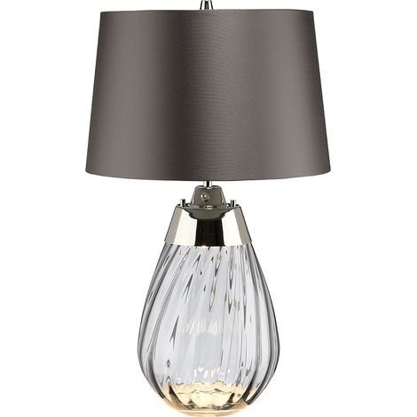 Lampada da tavolo vetro fumé grigio 60cm E27 Elstead (1/3)