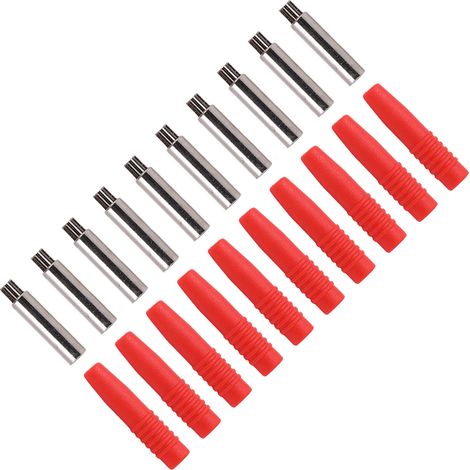 Lot de 10 coupleurs isolés à fiches bananes de 2 mm avec capuchon de protection, adaptés aux équipements de test. (1/5)
