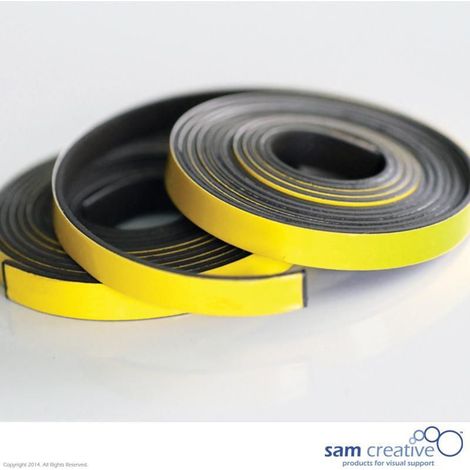 Whiteboard-Magnetband 5mm gelb