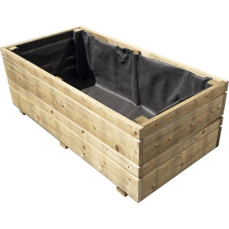 Bac Bois Oslo 40x40 Bois Traité Classe 3 - Miele (1/5)
