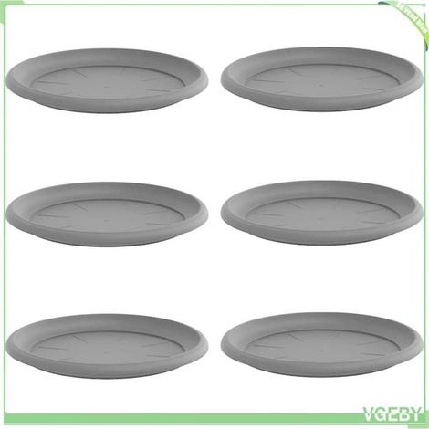 Plateau à fleurs rond - FAFEICY - 42020312 - Noir - Plastique - Ø 14 cm (1/5)