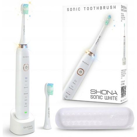Cepillo de dientes s贸nico blanco SHONA (1/5)