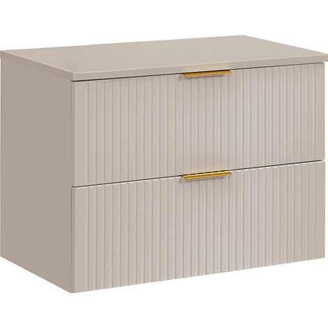 Meuble sous-vasque 80cm plan de toilette Adriel Cachemire (1/5)