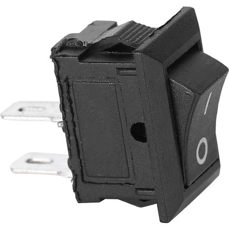 Lot de 20 interrupteurs à bascule 2 broches marche/arrêt 2 positions KCD11 Accessoires pour appareils ménagers Noir (1/5)