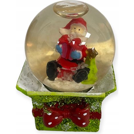 Bola de nieve de cristal, decoración navideña, nieve que cae, Papá Noel (1/2)