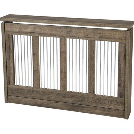 Cache-radiateur 120 cm – Panneau mélaminé haute densité – Système d'accès magnétique – Évidement pour ajustement parfait au mur – Topkit
