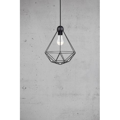 Nordlux Tees 84863003 Luminaire à suspendre LED E27 60 W noir S564051 (1/5)