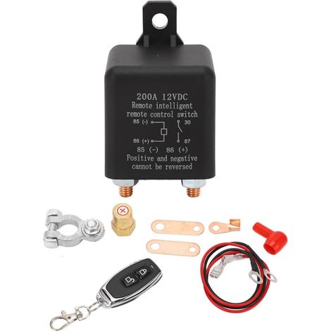 Interrupteur déconnexion batterie distant 12V 200A – Sans fil – Double isolateur auto – Pour voiture et camping-car (1/5)