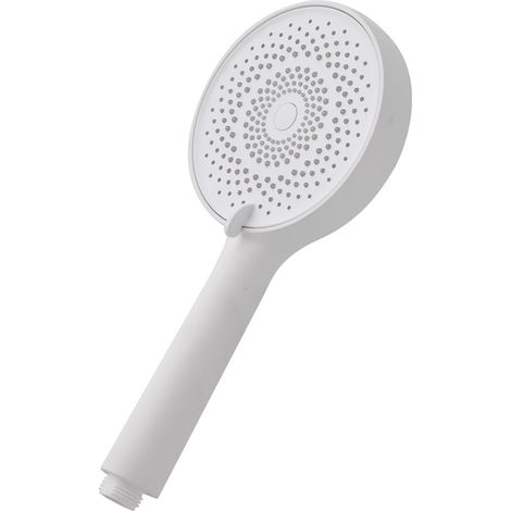 Doccetta tonda moderna 26cm bianco opaco a tre getti in ABS anticalcare Hidra (1/3)