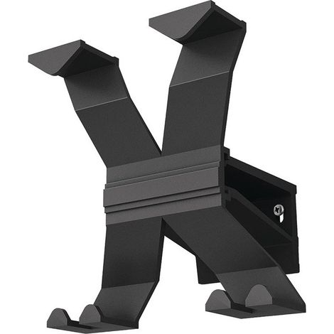 Appendiabiti da parete in alluminio 4 ganci Lunghezza 170mm nero profondo