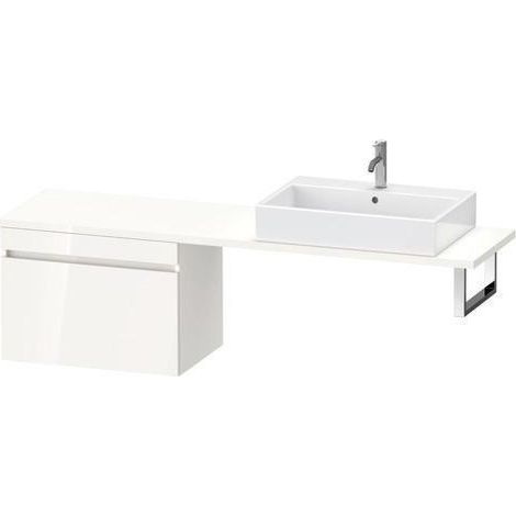 Console DURASTYLE 512x700x478mm chêne noir/blanc mat