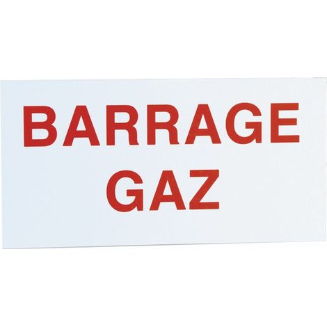 Étiquette rigide barrage gaz - DIFF