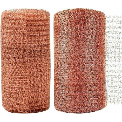 Grillage Anti Rongeur de Haute Qualité, 99.9% Cuivre Anti Limace Escargot Souris Rat Oiseaux Nematodes Ferramol, Filet de Cuivre Tricot pour l'intérieur, Le Jardin(6 Mètres, 2pcs) (1/5)