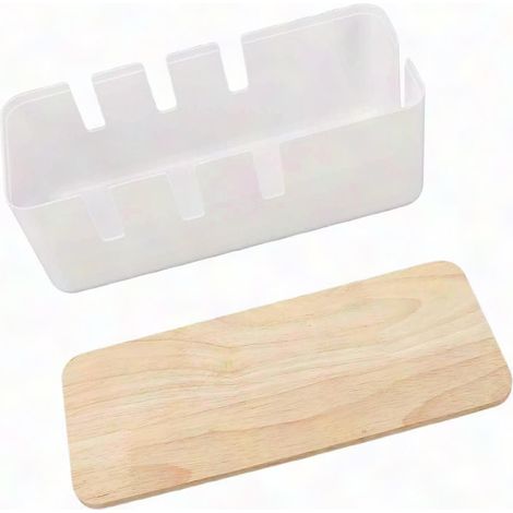 Multifunktionale Kabelaufbewahrungsbox aus Holz, wasser- und staubdicht, Kabelorganisator fürs Büro, innovatives Design (1/5)