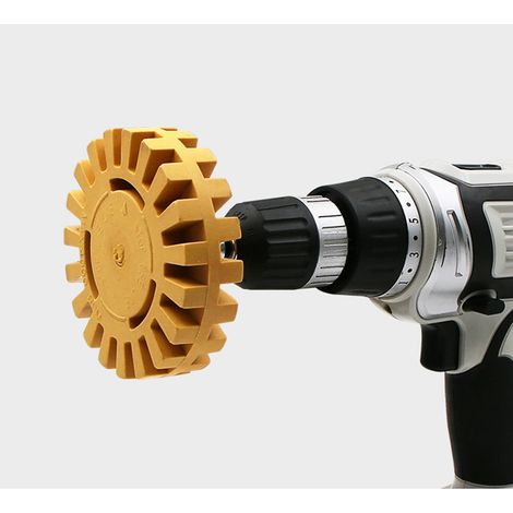 Lot de 6 Disque Caoutchouc Gomme 100mm x 26mm Décapant Adhésif Bande Autocollant Voiture, Outil Efficace et Sûr (1/5)