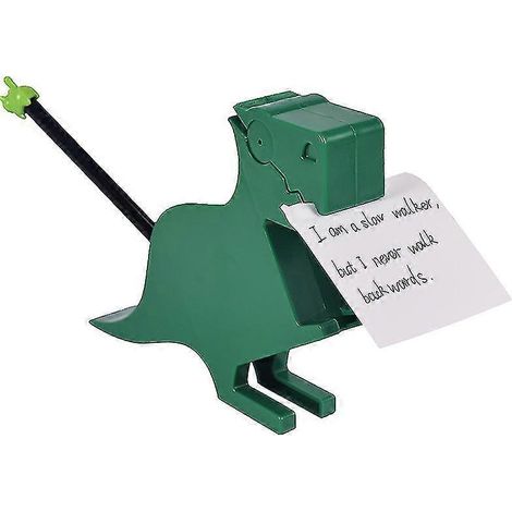 Boîte à notes créative en forme d'animal, rangement de bureau, présentoir, porte-notes multifonctionnel avec pince à messages (1 pièce) (boîte à notes dinosaure verte) 13 (1/5)