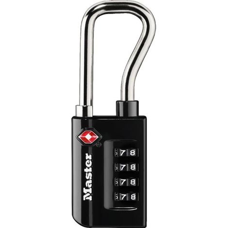 Master Lock 4696EURDBLK TSA Zahlenschloss, Schwarz, 10,6 x 3,5 x 1,4 cm
