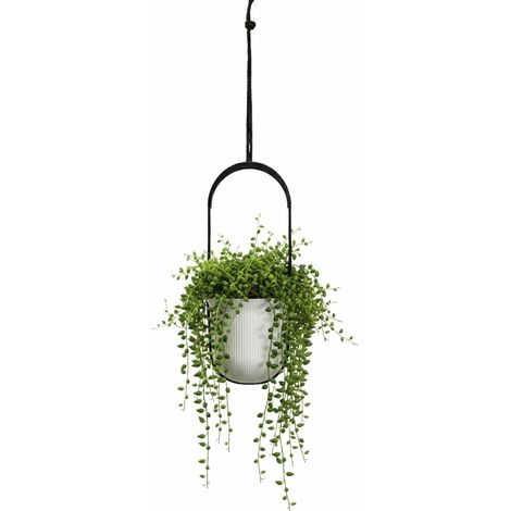 AERA HANG Hängepflanzgefäß, recycelt, cremefarben, 17,9 cm