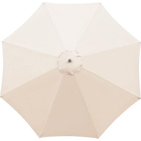 Housse de rechange pour parasol, 8 baleines, 3 m, imperméable, anti-UV, tissu de rechange - beige (1/4)