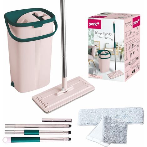 Kit Serpillière Plate avec Seau et Essoreur Microfibre (1/5)