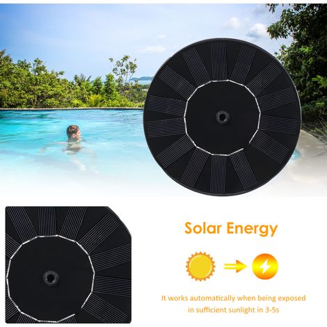 Solar-Wasserpumpen-Set für Springbrunnen, mit dekorativer Blumendekoration, ideal zum Bau Ihres eigenen Außenbrunnens (Vogelbad, Aquarium, Teich, Garten, Terrasse, Rasen) oder Gartenteichs. (1/3)