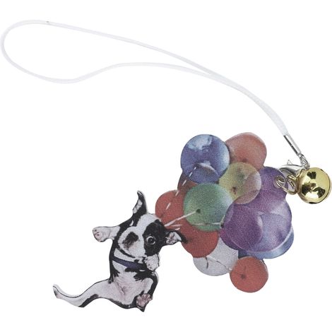 Autoanhänger mit einer niedlichen französischen Bulldogge als buntem Ballon – Geschenkidee für Freunde und Familie (1/5)