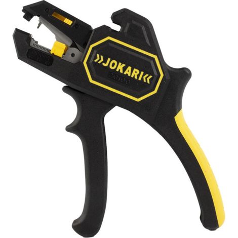Jokari – Pince à dénuder pour section de conducteur 0,2-6 mm² – Corps léger en plastique renforcé – Couteaux automatiques pour différents diamètres
