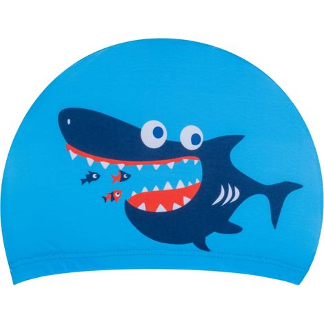 Cappellino Aqua-Sport junior in poliestere con stampa blu squalo AS8630