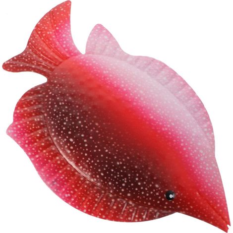 Suspendre Murale en Fer Forme de Poisson Rouge, Décoration Murale Artistique pour Salon et Toutes les Pièces, Ornement Original en Fer Forgé Naturel (1/5)