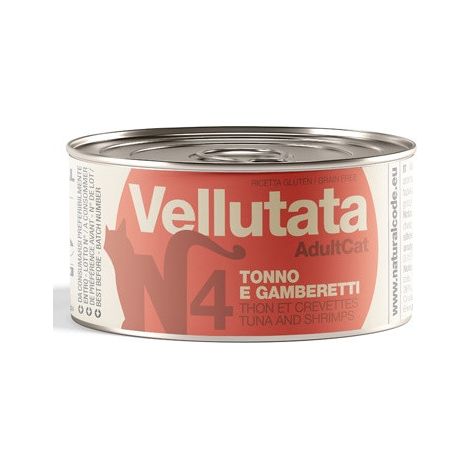 Natural Code Gatto Vellutata in Lattina 85gr 4 Tonno e Gamberetti (1/2)