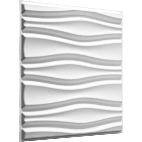 Panneau décoratif mural 3D en fibre de canne à sucre – Lot de 12 plaques 500x500mm – Isolation acoustique – Peinture acrylique possible – Wallart