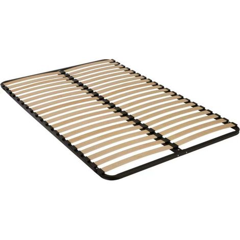 Sommier 140x190cm – Cadre à lattes en bois massif – 2x20 lattes pour soutien optimal – Installation rapide en 30 minutes (1/4)