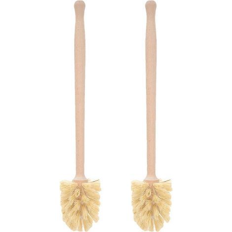 Set mit 2 effizienten, tragbaren Toilettenbürsten mit langem Griff. – 35,00 x 6,50 x 6,50 cm – Khaki (1/4)