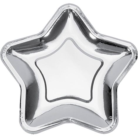 Assiettes En Papier Forme D Étoile - 18 Cm - Pour Fêtes De Noël Et Événements Spéciaux - Lot De 10 (1/5)
