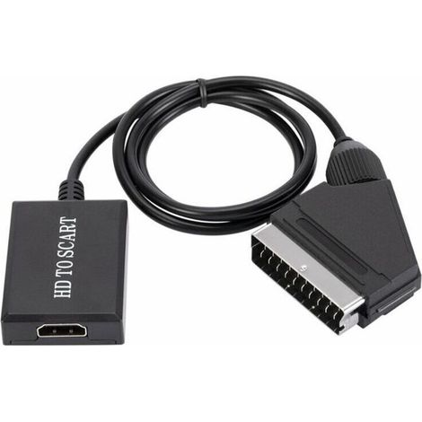 HDMI-zu-SCART-Konverter – 1080p-HD-Audio-Video-Adapter für HDMI-zu ...