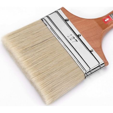 Pinceau Plat - Spécial Bois - Manche Bois Fsc - Poils Beige - N°127 - Amt (1/3)