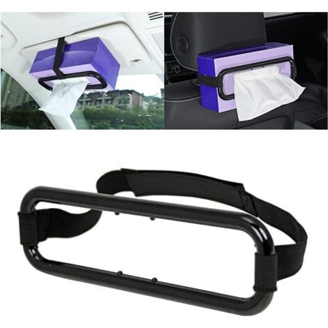 Support de Serviette de Voiture en Papier pour Boîte à Mouchoirs, Support Universel Boîte Serviette Papier Voiture, Accessoires Automobiles pour Les Pare-Soleil (1/4)