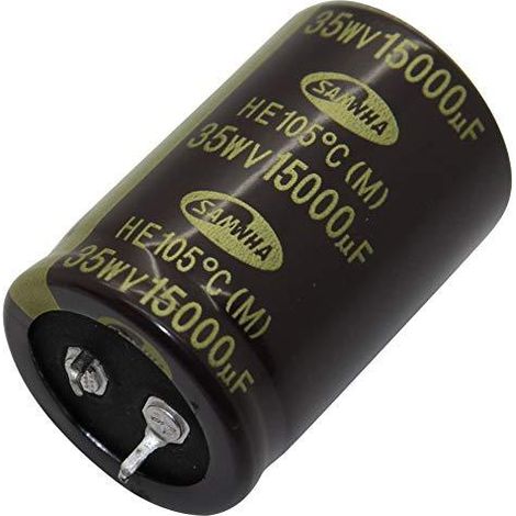 Condensatore elettrolitico 15000uf 35v 105º 105º 30x45mm 15000mf35v105/2pin