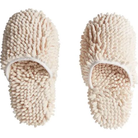 Lingette de nettoyage en Chenille, 1 paire, pantoufles antidérapantes, aspirant l'eau, pour la maison